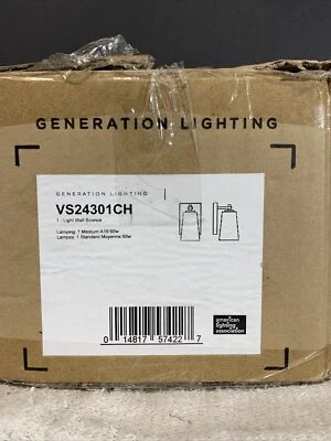 Generation Lighting VS24301CH - One Light Wall Sconce - Chrome Finish “Read” - Image 1 of 2