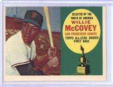 WILLIE MCCOVEY 1960 TOPPS BASEBALL #316 ALL-STAR ROOKIE CUP GIANTS HOF RC GD-VG