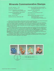 #9233 29c Minerals Stamps #2700-2703a USPS Souvenir Page - Picture 1 of 1