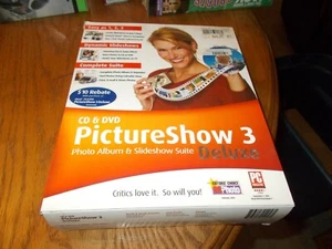 PICTURESHOW 3 PHOTO ALBUM & SLIDESHOW SUITE DELUXE CD-ROM - Picture 1 of 2