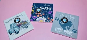 Made In The USA Sous-Verre Coasters Naturally Absorbent Assorted Coasters 3 Ct - Picture 1 of 5