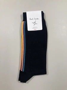 Paul Smith Mens Artist Stripe Black Socks - Picture 1 of 3