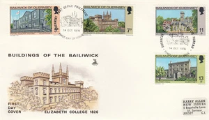 (98893) Guernsey Mercury Historical Buildings FDC 1976 - Picture 1 of 1