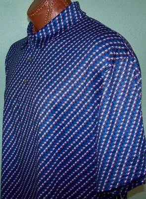 BEN HOGAN Golf s/s WICKING UPF 50 POLO sz 2XL (TUCAN PRINT)  NAVY MULTI - Image 1 of 2
