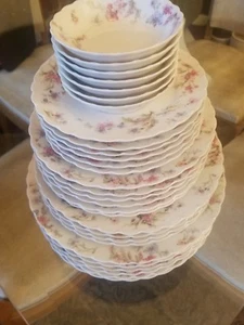 37 Piece Haviland & Company China Berry Bowls ? and Schleiger 659 Plates - Picture 1 of 12