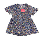 NEW Isabel & Ingrid Maternity Blouse Womens XL Blue Floral Button-Up Flutter B49