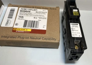 Square D HOM115PCAFI einpoliger Neutralschutzschalter 15 Ampere zum Aufstecken - Bild 1 von 9