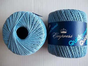 Hilo de ganchillo rápido Empress, azul bebé, talla 3, lote de 2 (100 yardas cada uno) - Imagen 1 de 3