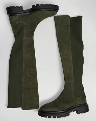 STUART WEITZMAN Ultralug 过膝城市靴绿色女式 5 码 850 美元 — 第 1/4 张图片