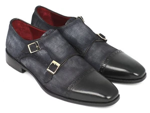 Paul Parkman Captoe Doble Monje Para Hombre Gamuza Marina (ID#FK77W) - Imagen 1 de 6