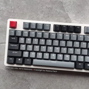 Gray Black Dolch Doubleshot PBT 104 Keycap set for Cherry MX Mechanical Keyboard - Picture 1 of 8