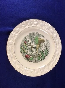 Adams & Sons Italian Scenery (Multi-Color with Gold Trim) 11" Dinner Plate - Picture 1 of 6