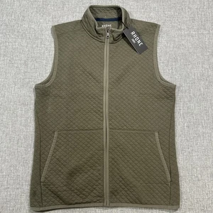 Rhone Vest Mens Small Gramercy Quilted Cotton Blend Full Zip Lichen Green Golf - Picture 1 of 13