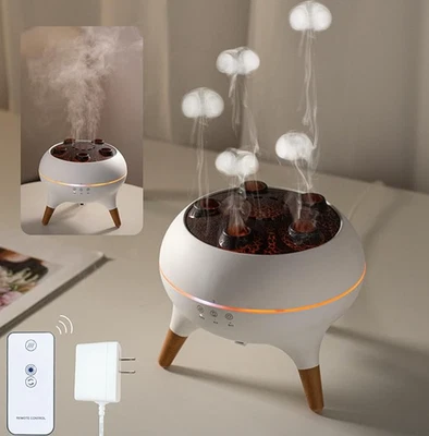 Jellyfish Tabletop Humidifier, Aroma Diffuser, RGB Mood Lights, Remote Control - Image 1 of 4