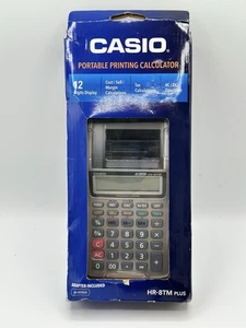NEW Casio Portable Printing Calculator HR-8TM Plus Printer Large Display Adapter - Picture 1 of 3