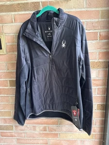 CHAQUETA AISLANTE SPYDER GLISSADE MEDIA CREMALLERA NEGRA PARA HOMBRE XL - Imagen 1 de 5