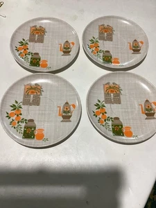 "Juego de cuatro platos de melamina vintage Lennox Ware de 6""" - Imagen 1 de 5