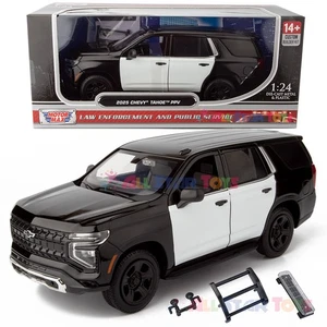 MOTORMAX 2025 Chevrolet Tahoe PPV 1:24 Police DIECAST MODEL 76816 Black & White - Picture 1 of 6
