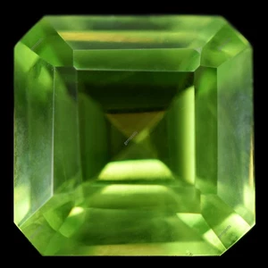 PERIDOT Square Cut Green 8 To 10 Ct CERTIFIED Rare Loose Gemstone Each Ring Size - Picture 1 of 5