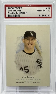 Jim Thome PSA 10 - 2006 Topps Allen & Ginter Portrait -Guardians, White Sox - Image 1 of 4