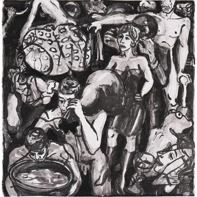 THOMAS BERNSTEIN ORIGINAL S/W LITHOGRAFIE MENSCHEN AKT SIGNIERT 2006 VP: 480€* - Bild 1 von 4