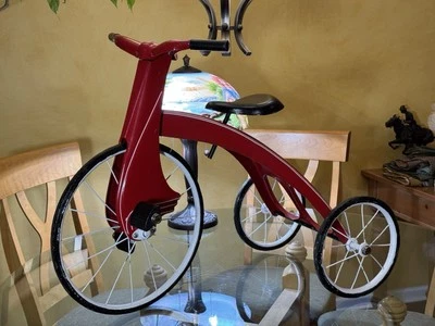 ANTIGUO TRICICLO INFANTIL ART DECO STEELCRAFT AÑOS 30 IMPRESIONANTE PIEZA DE EXHIBICIÓN, ¡¡¡RARO!!!! Foto 1 de 4