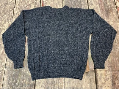 Nice Vintage Pendleton Wool Sweater Blue Cable Crewneck 1970s-80s Large USA Made - Image 1 of 4