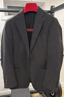 Giorgio Armani Collezioni Tweed Wool Black/Gray Sport Jacket Blazer 36S WOW - Image 1 of 4
