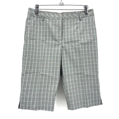 Cutter Buck Golf Shorts DryTech Mint Plaid Size 4 Quick Dry Walk Pickleball NWT - Image 1 of 4