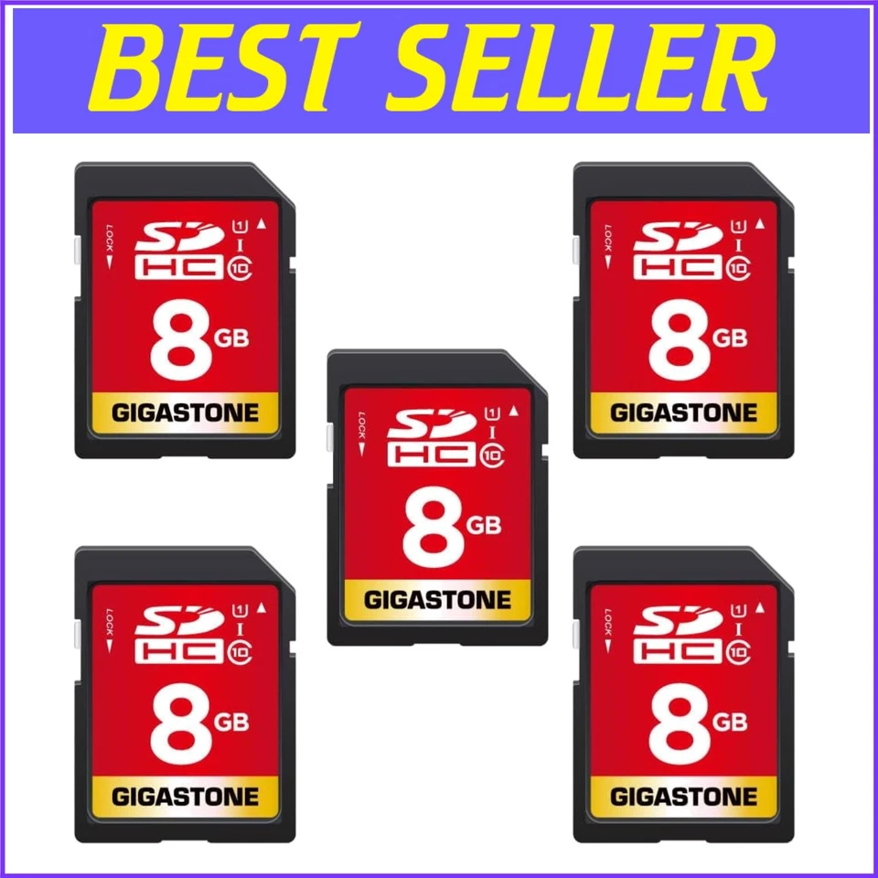 Reliable 8GB SDHC Memory Cards Bundle: Waterproof & Impact Resistant (5-Pack) - Image 1 of 4