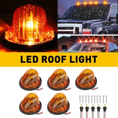 5 piezas para Chevy GMC serie C/K 73-87 luces de techo superior cabina marcador ámbar + 194 LED Foto 1 de 4