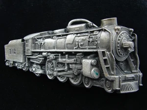 RD17112 *NOS* VINTAGE 1978 *TREN MOTOR VAPOR* HEBILLA BERGAMOTA PELTRE FERROCARRIL - Imagen 1 de 2