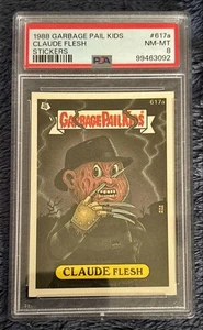 1988 Topps OS15 Garbage Pail Kids Series 15 CLAUDE FLESH 617a Freddy Card PSA 8 - Picture 1 of 2