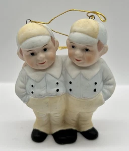 Tweedle Dee Tweedle Dum Xmas Ornament Alice In Wonderland Porcelain S2 - Picture 1 of 8