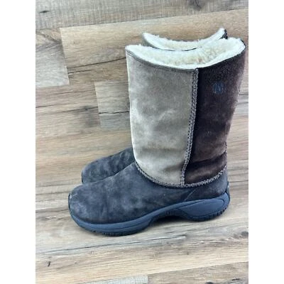 Womens MERRELL Encore Stitch High Espresso Suede Shearling Lined Boots Size 7 - Изображение 1 из 4