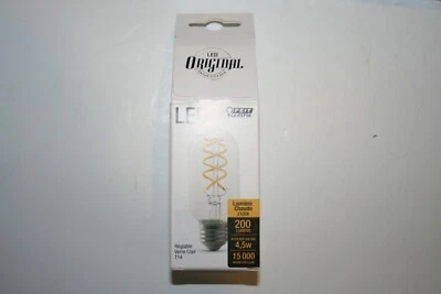 Feit Electric 25 Watt Equivalent T14 Spiral Filament LED Light Bulb White 4 Pk - Image 1 of 4