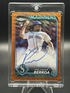 2024 Topps cromo novato naranja onda refractor Prelander Berroa automático RC 04/25 - Imagen 1 de 10