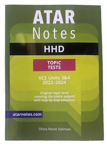 ATAR Notes VCE HHD Units 3 &4 Topic Tests By Olivia Marie Soliman Education - Picture 1 of 12