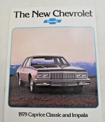 Folheto de vendas 1979 Chevrolet Caprice Classic e Impala colorido concessionária - Imagem 1 de 4