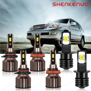 9005/H11/H3 LED Bulbs Combo for 2003-2009 Lexus GX470 | 6500K 10,000LM | IP68 - Picture 1 of 16