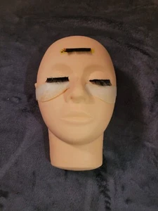 Lash Mannequin Head Practice Training Head Make Up Lash Extension Rubber Used - Picture 1 of 8