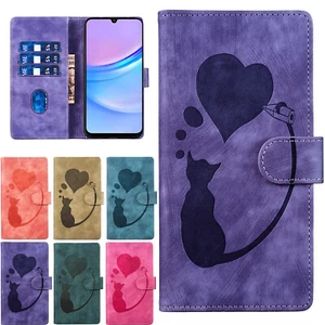 For Samsung A56 A36 A26 A16 A55 Painted Leather Anti Scratch Wallet Case Cover - Picture 1 of 18