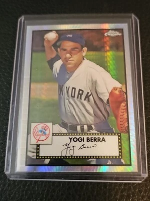 2021 Topps Chrome Platinum Anniversary Prism Refractor Yogi Berra Yankees - Image 1 of 2