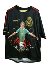 Men's X-LARGE Black Mexico Chicharito Soccer Team Short Sleeve T-shirt(#c8 - Picture 1 of 6
