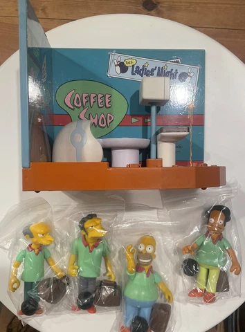 Playmates The Simpsons BOWLING ALLEY & PIN PALS World of Springfield COMPLETE Cover