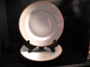 ROSENTHAL (Bavaria) White with Gold Trim set of 2 Luncheon Plates - Picture 1 of 4