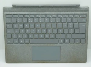 Clavier Microsoft Surface Pro 7 6 5 4 3 Platine Argent Signature Type Cover UK - Photo 1/9