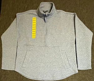 EDDIE BAUER Mens 1/4 Zip Pullover Fleece SZ MEDIUM Light Blue NWT F20 - Picture 1 of 4