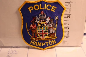 police patch   HAMPTON POLICE VIRGINIA  BLUE - Picture 1 of 1
