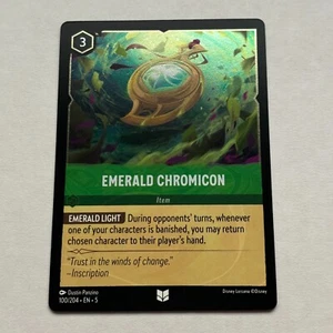 Emerald Chromicon 100/204 Disney Lorcana Shimmering Skies Uncommon Cold Foil NM - Picture 1 of 2